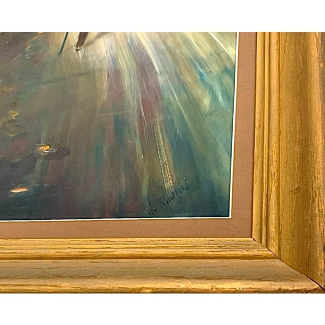 Late 20th Century Late 20th Century Jo Sheppard Original Oil Painting Signed Framed Mediterranean Coastal Art For Sale - Image 5 of 6