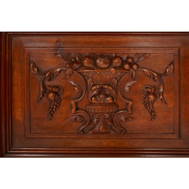 19th Century French Carved Oak Server Sideboard For Sale - Image 4 of 13