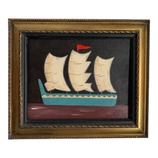 Contemporary Impressionist Style Seascape Painting on Canvas, Framed For Sale