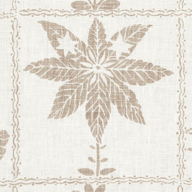 Schumacher Sample - Schumacher Georgia Wildflowers Fabric in Neutral For Sale - Image 4 of 5
