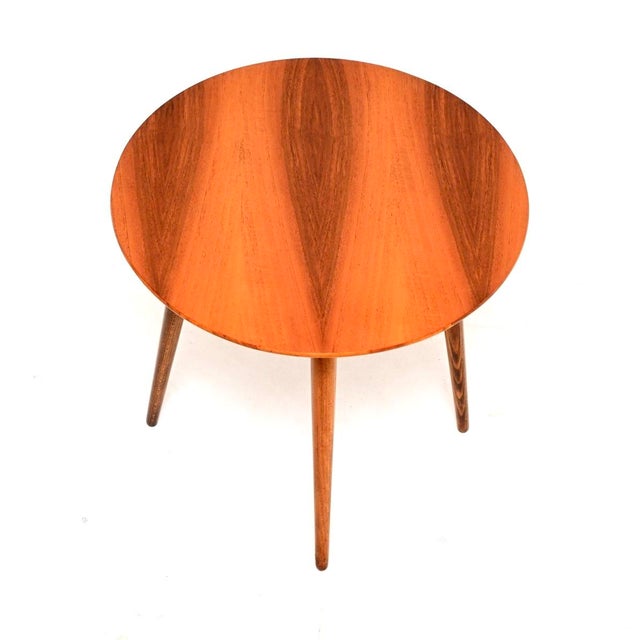 Vintage Figured Walnut Side Table, 1950s For Sale - Image 6 of 9
