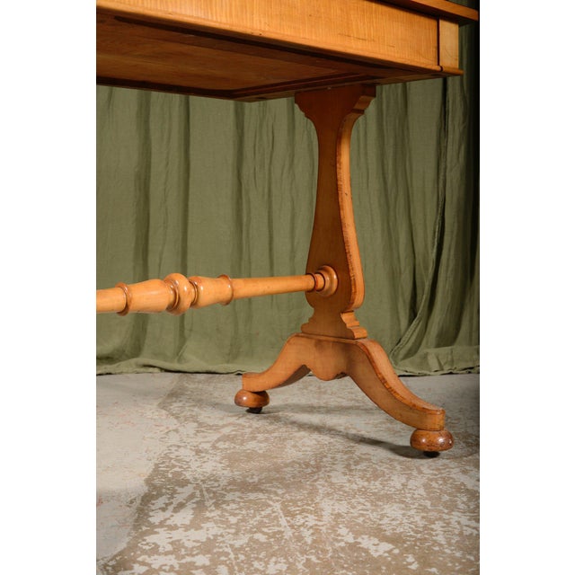 Wood Sycamore Writing Table by Marsh and Jones, Leeds, 1865 For Sale - Image 7 of 12