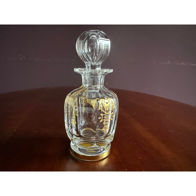 Traditional Baccarat Crystal Malmaison Empire Perfume Bottle. Never Used With Original Sticker Attached. For Sale - Image 3 of 7