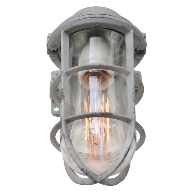 Industria rotterdam industrial cage light cast aluminium, clear glass e27 / e26 this piece has an attribution mark, i am...