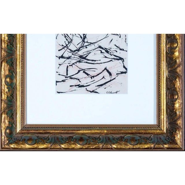 1950s Elizabeth Erlanger Signed Abstract Mixed-Media New York School Modernism For Sale - Image 5 of 10
