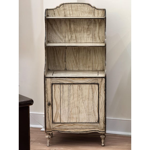 English Diminutive Early 19th Century English Faux Bois Waterfall Bookcase For Sale - Image 3 of 14