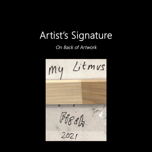 Large Expressionist Original Artwork "My Litmus" Contemporary Abstract Mixed-Media Painting by Jonas Fisch For Sale - Image 9 of 9