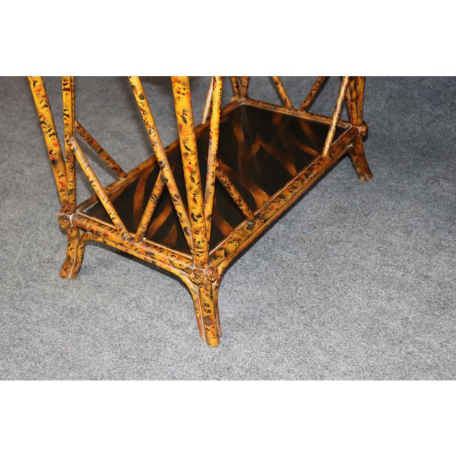 Maitland Smith Faux Bamboo and Brass Mounted Desk For Sale - Image 11 of 14