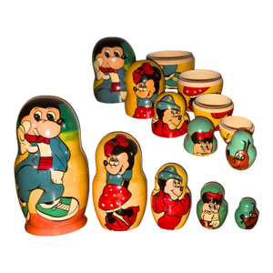 1950s Mickey Mouse & Friends Nesting Doll Set