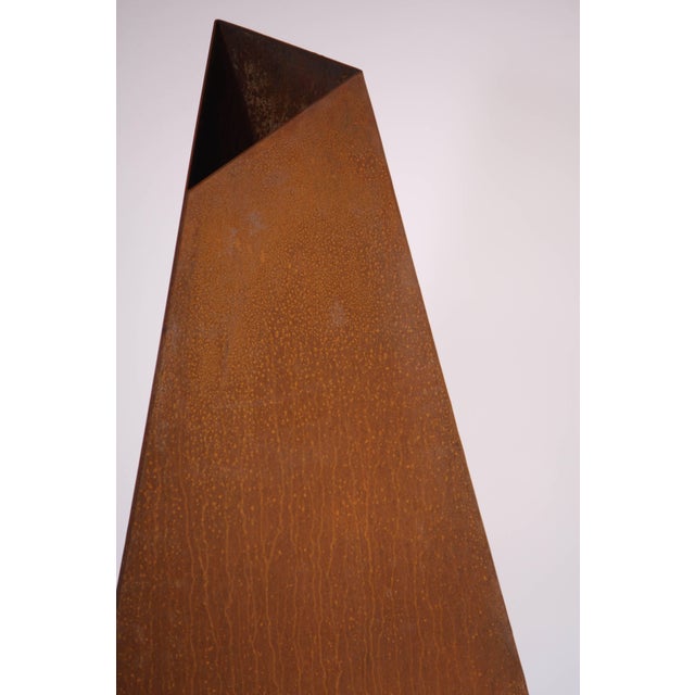 Modern Steel Fire Pit Chiminea Outdoor Fireplace For Sale - Image 12 of 14