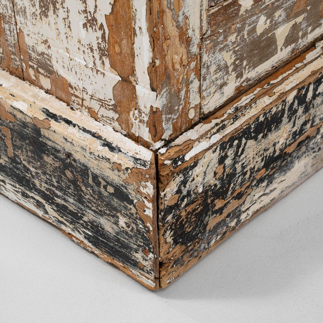 19th Century France Antique White Wood Storage Cabinets & Cupboards For Sale - Image 4 of 11