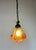 Vintage Murano Amber Glass Pendant, Italian Art Glass Hanging Light With Warm Diffused Glow For Sale - Image 4 of 15