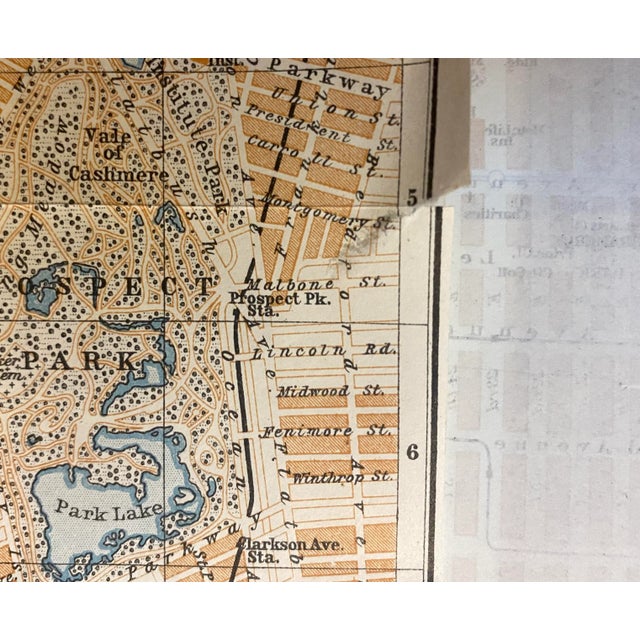 Traditional 1909 Antique Brooklyn New York Map For Sale - Image 3 of 3