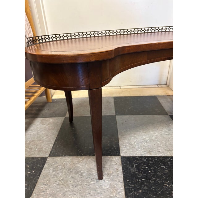 1920s Early 20th Century Mixed Wood Coffee Table With Gallery For Sale - Image 5 of 13