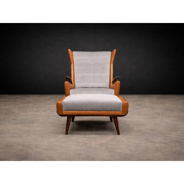 Bergère Lounge Chair and Ottoman in Rosewood by Jorge Zalszupin for L’Atelier, Brazil, 1950s - Lot 737A For Sale - Image 9 of 13
