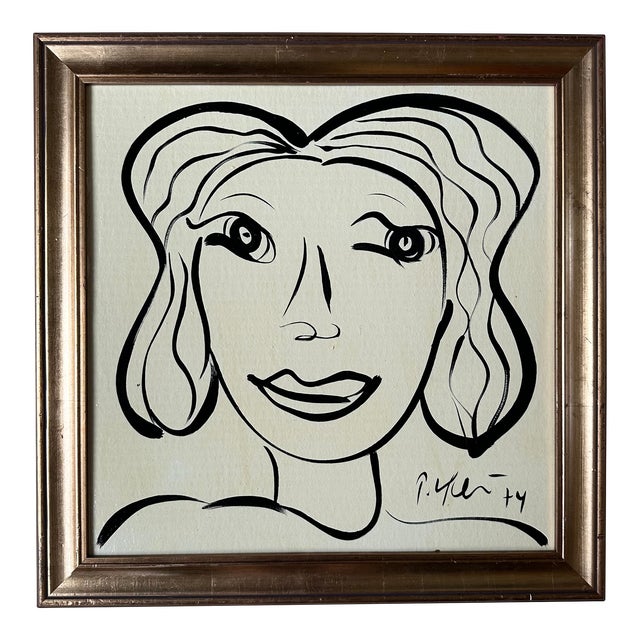 1974 Original Peter Keil Painting Framed For Sale