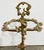 Brass Antique Art Nouveau Style Brass Fireplace Tools on French Hunting Motif Stand For Sale - Image 8 of 14