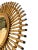 Mid-Century Italian Rattan & Bamboo Sunburst Mirror With Brass Accents For Sale - Image 12 of 15