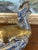 Blue Vintage Chinese Cloisonné and Ceramic Duck Figurine With Hand-Painted Detailing. For Sale - Image 8 of 9