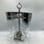 Silver Ombre and Silver Band Pilsner Stemware Set With Caddy by Vitreon Queen Lusterware - Set of 7 For Sale - Image 4 of 12