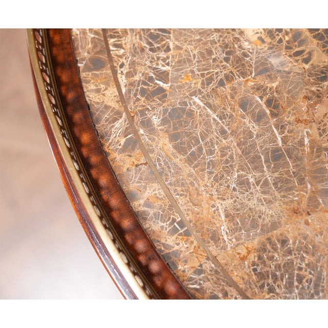 1990s Vintage Marble Top Center Table For Sale - Image 11 of 12