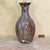 Ceramic Vintage Ceramic Drip Glaze Table Lamp in Brown Studio Pottery Style With Tapered Shade For Sale - Image 7 of 18