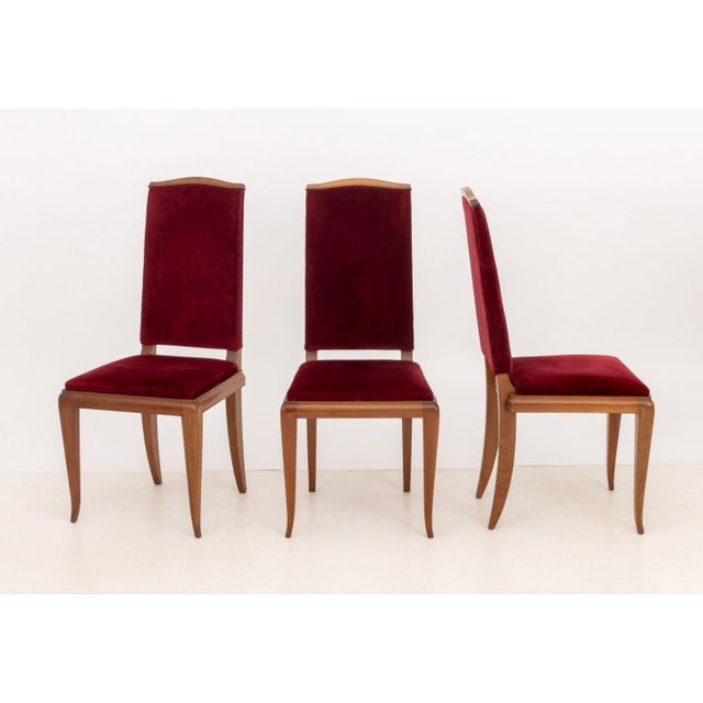 Jean-Michel Frank Jean-Michel Frank Style Art Deco Dining Chairs, 6 For Sale - Image 4 of 8