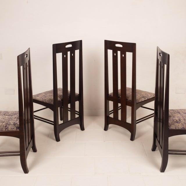 Ash Wood Ingram Low Chairs by Charles Rennie Mackintosh for Cassina, 1980, Set of 4 For Sale - Image 10 of 18