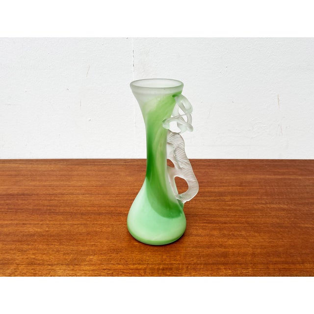 Vintage French Art Glass Carafe and Bowl, 1970s, Set of 2 For Sale - Image 4 of 18