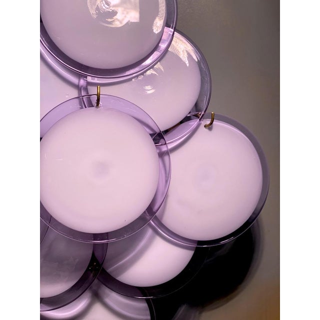 Amethyst Murano Glass Disc Sconce or Wall Light, 1970s For Sale - Image 4 of 11