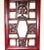 Burgundy Antique Chinese Screen Panels 3582 Cunninghamia Wood, 1800-1849 - Set of 2 For Sale - Image 8 of 11