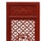 Chinese Chinese Red Paint Geometric Flower Bird Accent Narrow Floor Panel Headboard For Sale - Image 3 of 8