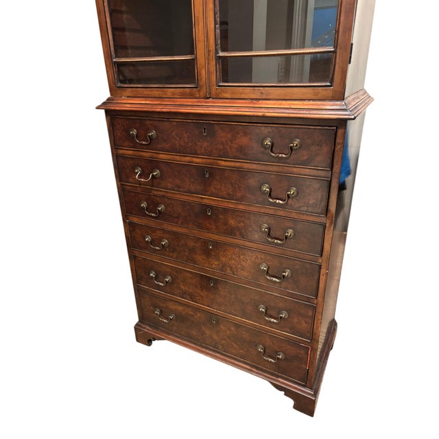 Elegant and timeless, this antique Georgian-style secretary bookcase combines refined craftsmanship with exceptional...