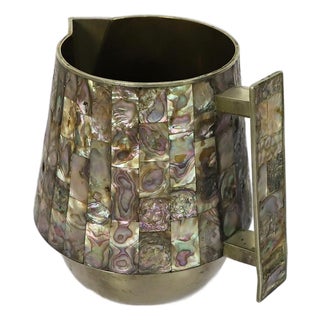 1960s Attributed to Los Castillo Taxco Silver Plated Pitcher For Sale