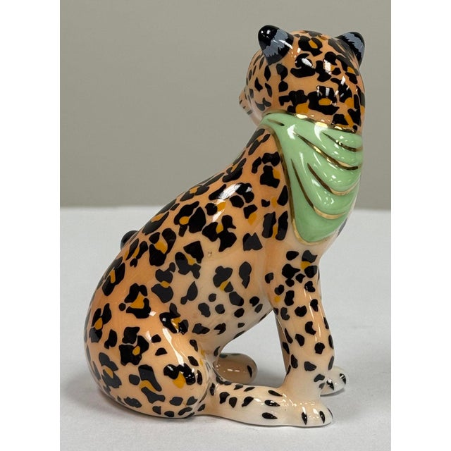 Late 20th Century Vintage Lynn Chase Porcelain "Jungle Jaguar" Salt Shaker For Sale - Image 5 of 7
