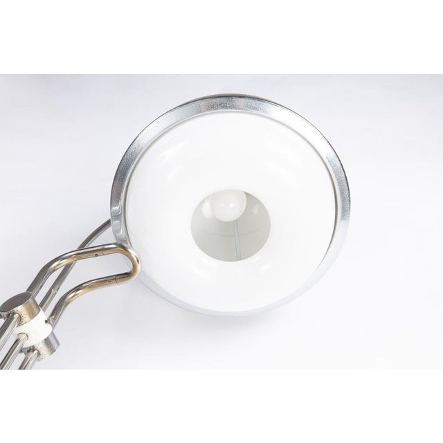 Vintage Italian Aluminum and Acrylic Glass Floor Lamp, 1970s For Sale - Image 4 of 8