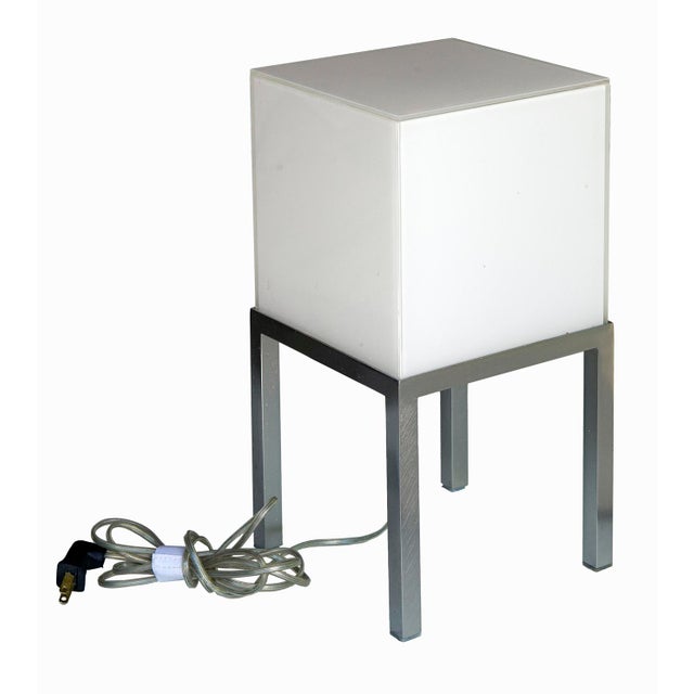 Mid 20th Century MCM Italian Cube Table Lamp For Sale In Los Angeles - Image 6 of 6