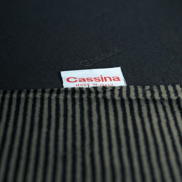 Green Striped Maralunga Chair by Vico Magistretti for Cassina, 1970s For Sale - Image 11 of 18