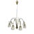 Italian Mid-Century Modern Arredoluce Eight Arm Brass Chandelier by Angelo Lelli For Sale