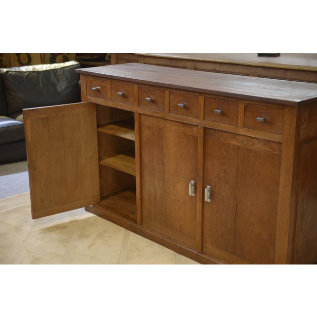 Modernist Art Deco Oak Buffet, 1940s For Sale - Image 10 of 15
