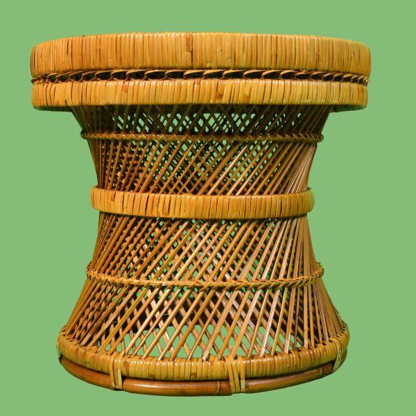 Mid-Century Modern Late 20th Century Pair of Buri Rattan Cocktail Tables For Sale - Image 3 of 5