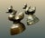 Antique South East Asian Bird Style Opium Weights, a Pair With Carved Wood Stand For Sale In Tampa - Image 6 of 8