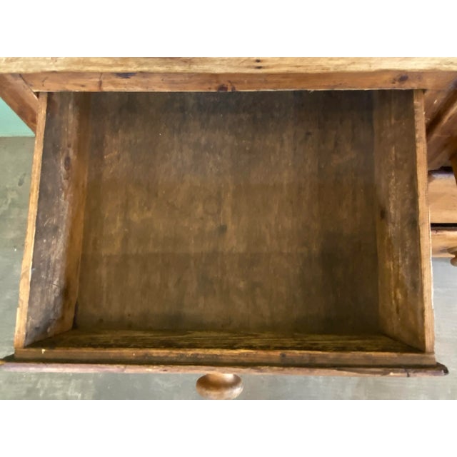 Antique Pine Chest of Drawers With Unique 6 Drawer Configuration From England - Circa 1880 For Sale - Image 10 of 12