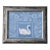 Swan Bird Floral Border Blue Gray White Minimalism Folk Art Americana Original Oil Painting Cleo Plowden For Sale