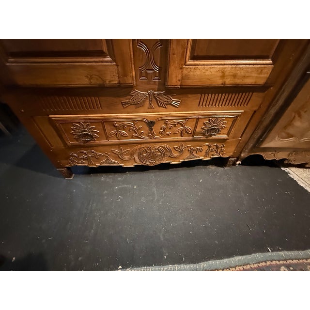 Wood Louis XV Norman Wardrobe in Oak For Sale - Image 7 of 9