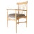 Wood Mid-Century Modern Beige Beechwood Armchair, United States, 1950 For Sale - Image 7 of 7