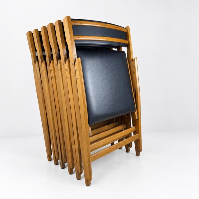 Original vintage folding chairs ”Eden” designed Gio Ponti. Made in Yugoslavia in the 1970 at manufacture Stol Kamnik. It...
