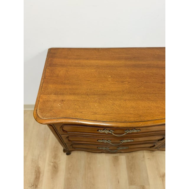 Ornate Thomasville French Provincial 9 Drawer Dresser With Metal Pulls Vintage For Sale In Tampa - Image 6 of 12
