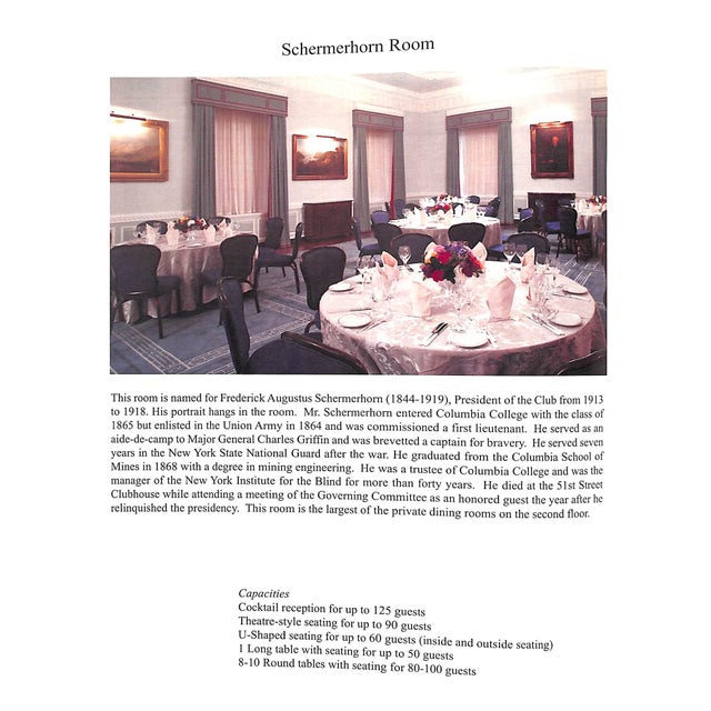 Union Club of the City of New York Event Prospectus For Sale - Image 10 of 17