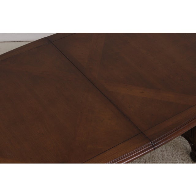 1980s French Louis XIV Style Walnut Dining Table For Sale - Image 5 of 15